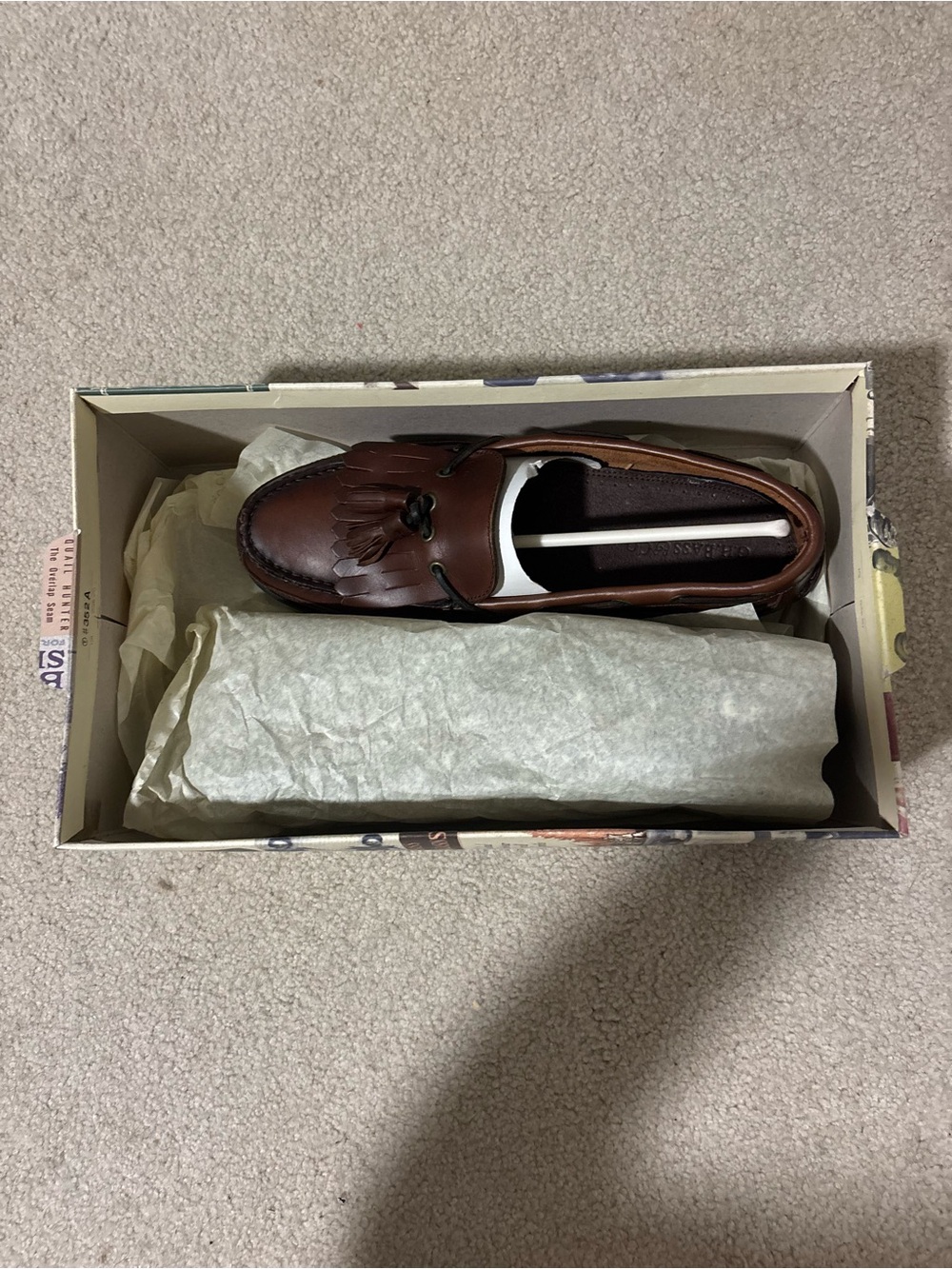 Men’s G.H. Bass & Co. Brown Leather Kiltie Tassel Loafers